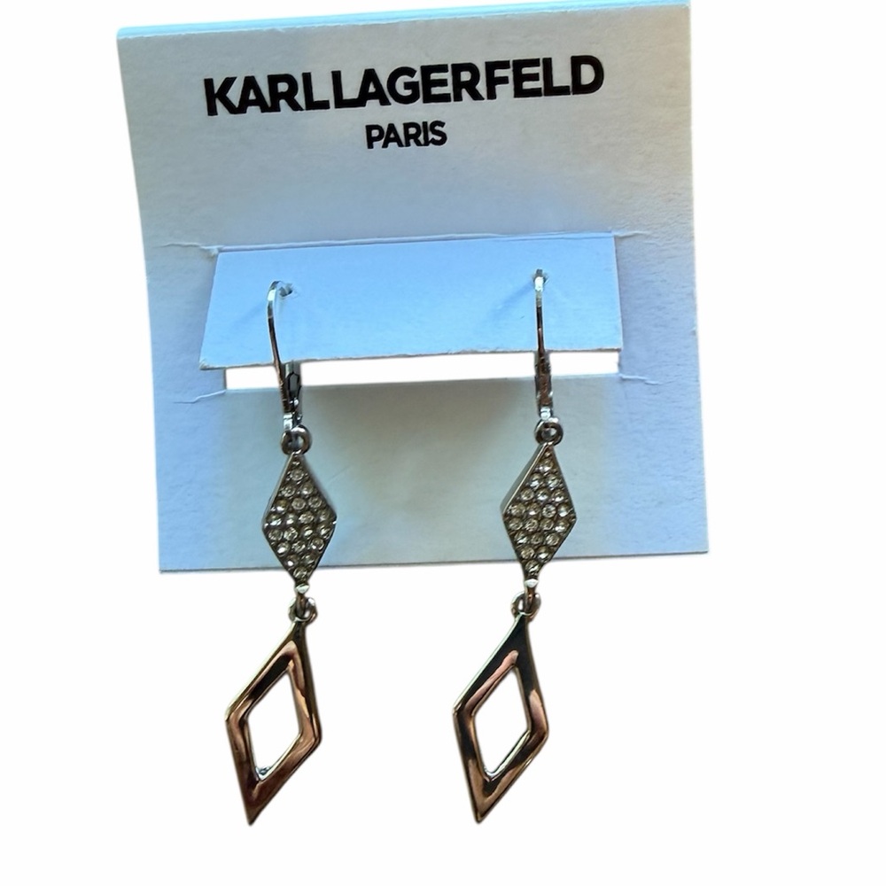 Karl Lagerfeld Silver Geometric Earrings